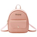Women Fashion Casual Solid Color Litchi Pattern Mini Backpack - Image 4