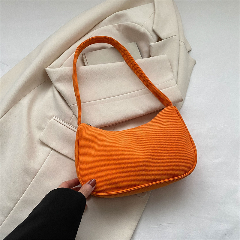 main_5-118 Wholesale Solid Color Simple Fashion Underarm Bag - Image 1