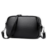 Wholesale Genuine Leather Soft Leather Women Vintage Design Crocodile Pattern Solid Color Crossbody Bag