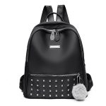 Wholesale Women Fashion Rivet Soft Wax Leather Backpack - Image 6