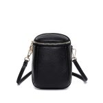 Wholesale Women Fashion Solid Color Leather Zipper Crossbody Bag - Image 2