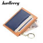 Men Multi-Card Card Holder Zipper Mini Coin Purse Stitching Pu Wallet - Image 5