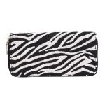 Women'S Fashion Stripe Mid Length Zip Coin Purse - Image 5