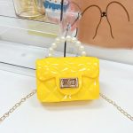 Wholesale Women Fashion Jelly Color Contrast Pearl Handbag - Image 6