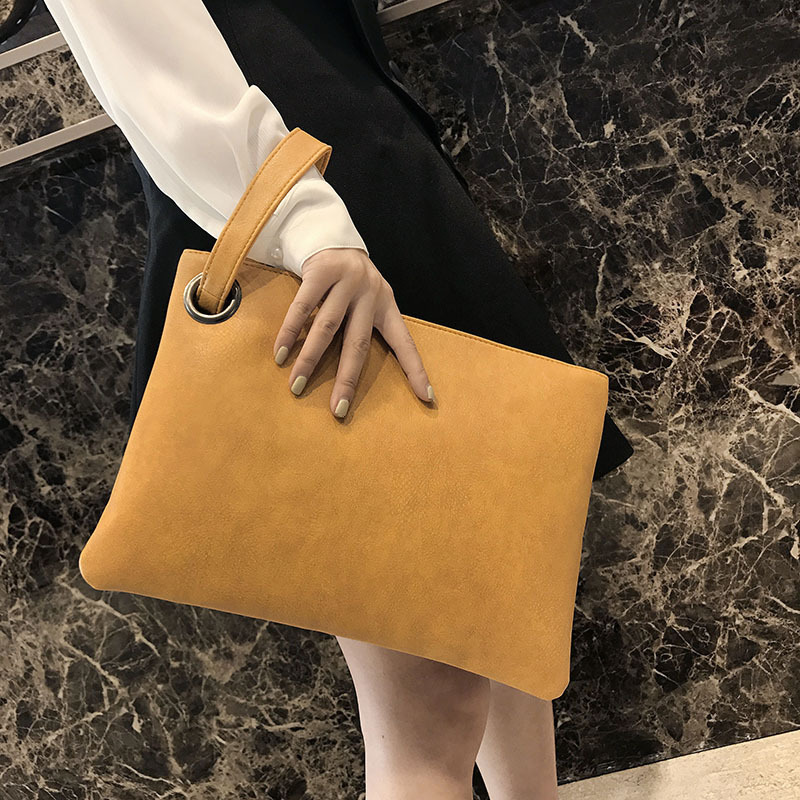 main_5-235 Women Fashionable Solid Color Large Capacity Clutch Bag - Image 1