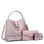 Wholesale Women Fashion Crocodile Print Large Capacity Handbag Sets