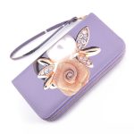 Women Fashion Floral Printed Double Zipper Large Capacity Purses - Image 5