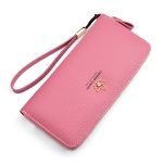 Wholesale Women Fashionable Simple Litchi Pattern Large Capacity Multi-Card Zipper PU Purses - Image 5