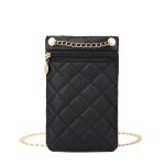 Women Fashion Solid Color Rhombic Zipper Mini Chain Purses - Image 5