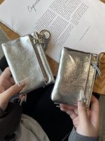 Women Fashion Simple Mini Crack Zipper Leather Purses - Image 5