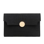 Wholesale Summer Women Simple Solid Color Felt Flap Rectangular Purses - Image 5