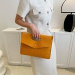 Women Fashionable Simple Large Capacity PU Flap Rectangular Purses - Image 5