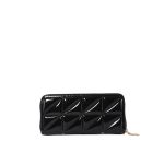 Wholesale Women Fashion Shiny PU Zipper Rectangular Purses - Image 5