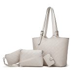 Wholesale Women Fashion Casual Solid Color Large Capacity Tote Bag Three-Piece Bag Set - Image 5