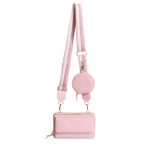 Wholesale Women Fashionable Multifunctional Flap Zipper Square Coin Purse Pendant Wide Side Shoulder Strap PU Crossbody Bag - Image 5