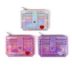 Women Fashion Laser Pu Card Holder Heart Embroidery Zipper Buckle Wallet - Image 6