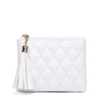 Women'S Fashion Diamond Embroidered Pu Leather Short Tassel Wallet - Image 6