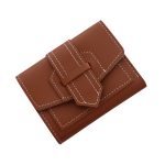 Women Fashion Solid Color Tri-Fold Compact Wallet - Image 5