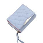 Women Fashion Buckle Tri-Fold Card Holder Pu Leather Multi-Card Zipper Wallet - Image 5