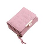 Women Fashion Pu Leather Mini Zipper Compact Wallet - Image 5