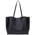 Wholesale Women Fashion Casual Simple Solid Color Large Capacity Tote Bag - Image 2
