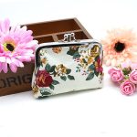 Women Fashion Vintage Double Layer Rose Canvas Compact Wallet