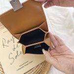 Women Simple Portable Flap Metal Buckle Mini Wallet - Image 5