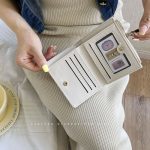 Women Fashion Color Block Flap Zipper Mini Wallet - Image 5