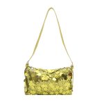 Wholesale Women Fashion Solid Color Sequin Shoulder Bag - Image 5