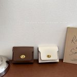 Women Fashion Simple Solid Color Lock Mini Pu Wallet - Image 5