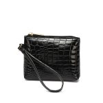 Fashion Solid Color Crocodile Mini Zip PU Wallet - Image 5
