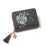Women Fashion Dandelion PU Tassel Zipper Mini Wallet - Image 5