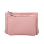 Women Fashion Solid Color Double Layer Zipper PU Detachable Wallet - Image 5