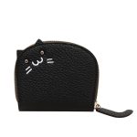 Women Cartoon Litchi Pattern Cat Zipper PU Wallet - Image 5