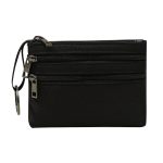 Wholesale Women Simple Solid Color Multi-Pocket Zipper Wallet - Image 5