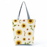 Wholesale Women'S Lazy Sunflower Print One Shoulder Shopping Bag - Image 4