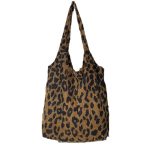 Wholesale Women Fashion Corduroy Leopard Print Large Capacity Canvas Tote Bag - Image 5