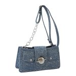 Women Fashion Casual Denim Stitching Canvas Shoulder Bag - Image 5