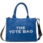 Women Fashionable Solid Color Large Capacity Letter Canvas Tote Bag - Image 4