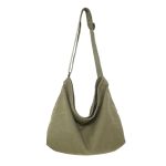 Wholesale Women Casual Solid Color Canvas Large Capacity Shoulder Bag - Image 4