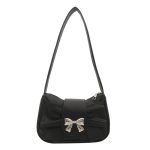Women Fashion Casual Solid Color Bowknot Shoulder Bag - Image 4
