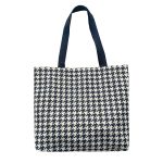 Wholesale Women Fashionable Large Capacity Houndstooth Canvas Tote Bag - Image 5