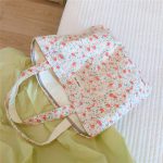 Wholesale Women Fashion Small Tiny Flower Pattern Canvas Tote Bag - Image 6