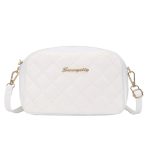 Wholesale Simple Solid Color Diamond Stitch Crossbody Bag - Image 5