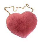 Wholesale Women Fashion Valentine'S Day Heart Peach Heart Plush Chain Bag - Image 5