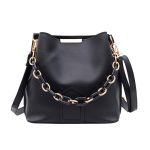Wholesale Women Fashion Chain Decorative Solid Color Large Capacity Bucket Crossbody Bag - Image 5