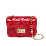 Wholesale Women Fashion Simple Solid Color Flap Metal Buckle Mini Chain Shoulder Crossbody Bag - Image 4