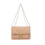 Wholesale Women Basic Flap Buckle Design Rhombus Stitching Solid Color PU Crossbody Bag - Image 3