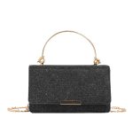 Summer Women Fashion Thin Flash Flap Square Chain Crossbody Bag - Image 5