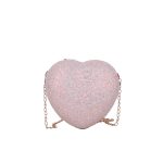 Wholesale Women Fashion Creative Thin Flash Heart Shape Chain Crossbody Bag - Image 5